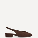 Glide Brown Faux Suede Mary Jane Heels