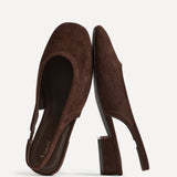 Glide Brown Faux Suede Mary Jane Heels