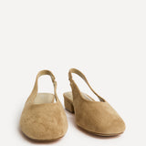 Glide Nude Faux Suede Mary Jane Heels
