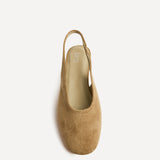 Glide Nude Faux Suede Mary Jane Heels