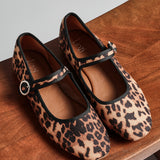 Graceful Leopard Print Ballet Pumps
