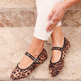 Graceful Leopard Print Ballet Pumps