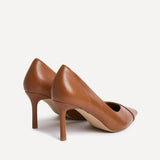 Gaia Tan Faux Leather Two Tone Court Heel