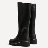 Gravity Black Long Low Heel Boots