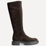 Hallie Brown Faux Suede Long Boots