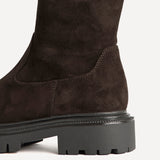 Hallie Brown Faux Suede Long Boots