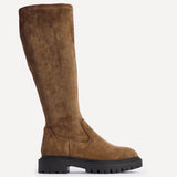 Hallie Tan Faux Suede Long Boots