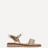 Halo Gold Embellished Sandals