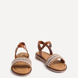 Halo Tan Embellished Sandals