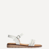 Halo White Embellished Sandals