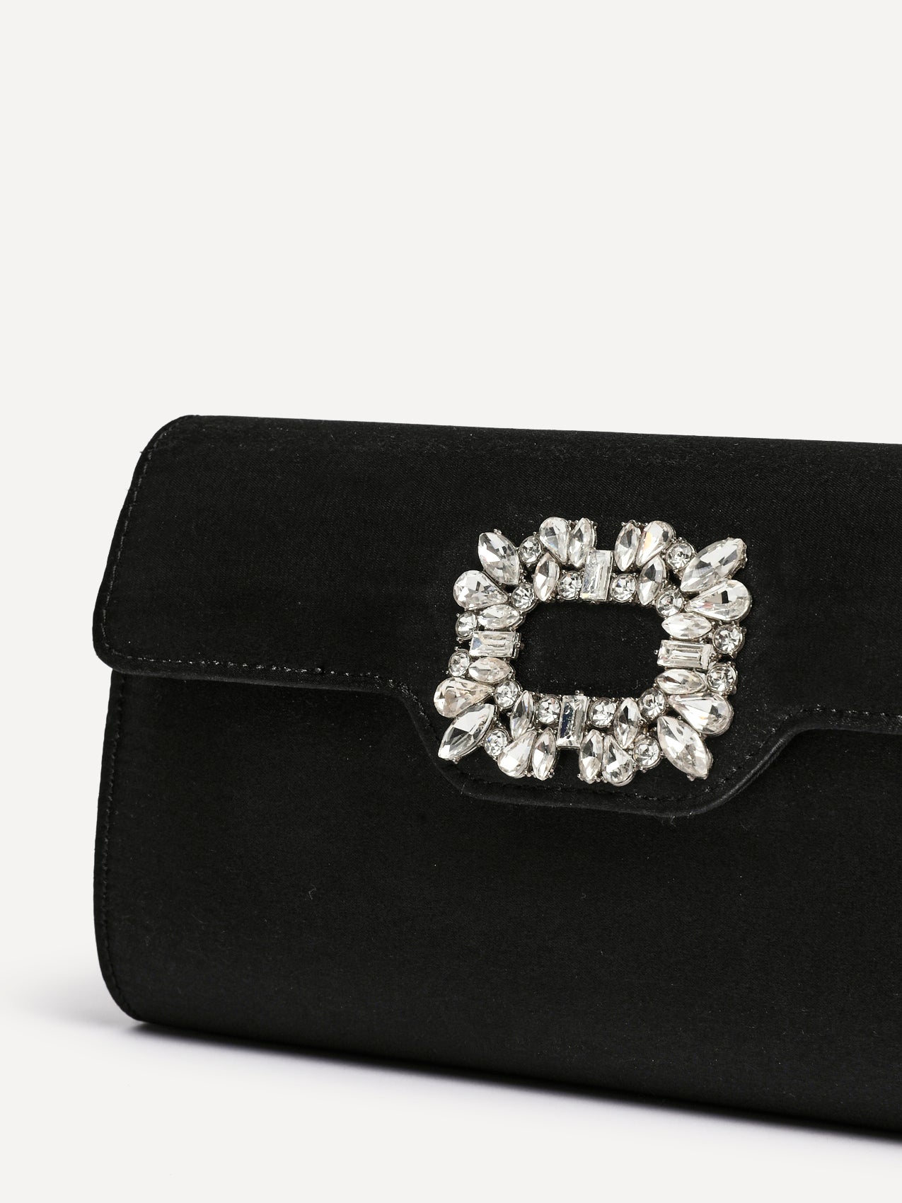Wonder Satin Diamante Clutch Bag
