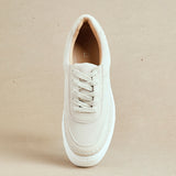 Harlem Nude Faux Suede and Leather Platform Trainer