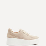 Harlem Nude Faux Suede and Leather Platform Trainer