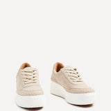 Harlem Nude Faux Suede and Leather Platform Trainer