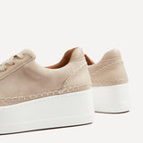 Harlem Nude Faux Suede and Leather Platform Trainer