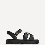 Hattie Black Gladiator Chunky Sandals