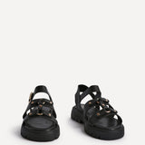 Hattie Black Gladiator Chunky Sandals