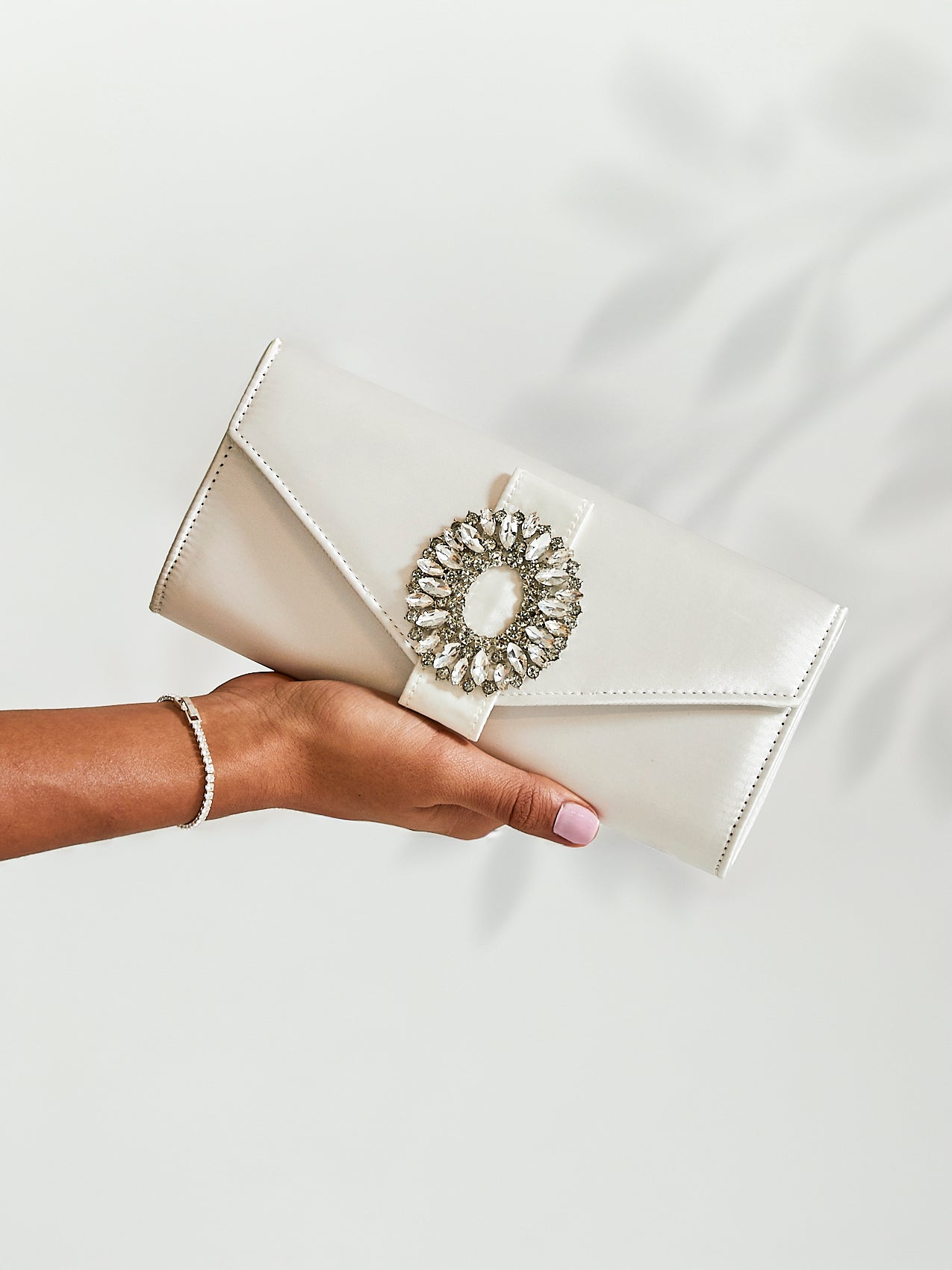 Heaven Bridal Satin Clutch Bag