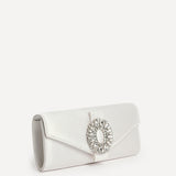 Heaven Bridal Ivory Satin Clutch Bag