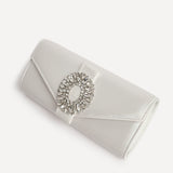 Heaven Bridal Ivory Satin Clutch Bag