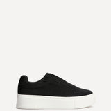 Henley Black Textured Platform Trainers