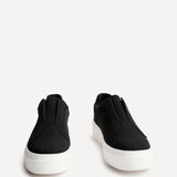 Henley Black Textured Platform Trainers
