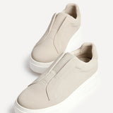 Henley Taupe Textured Platform Trainers