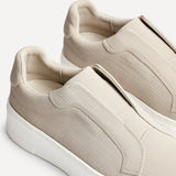 Henley Taupe Textured Platform Trainers