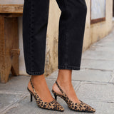 Highlight Leopard Print Stiletto Court Heels