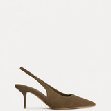 Highlight Taupe Faux Suede Stiletto Court Heels