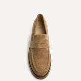 Hilton Beige Faux Suede Penny Loafer