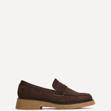 Hilton Brown Faux Suede Penny Loafer