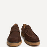 Hilton Brown Faux Suede Penny Loafer