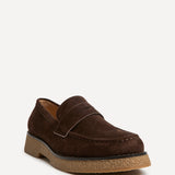 Hilton Brown Faux Suede Penny Loafer