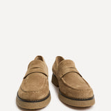 Hilton Beige Faux Suede Penny Loafer