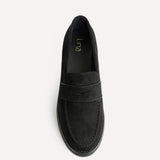 Hilton Black Faux Suede Penny Loafer