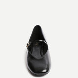 Hush Black Faux Leather Mary Jane Flats