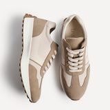 Hustle Beige Suede Trainers