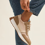 Hustle Beige Suede Trainers