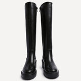 Hyland Black Long Wedged Boots