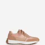 Hustle Dusky Pink Suede Trainers
