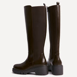 Hyland Brown Long Wedged Boots