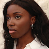 Eternal Silver Crystal Hoop Earrings