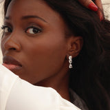 Stardust Silver Crystal Stone Drop Earrings
