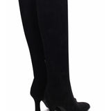 Winnie Black Faux Suede Heeled Sock Boots