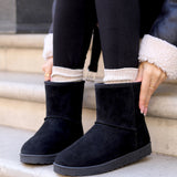 Addy Black Faux Fur Ankle Boots
