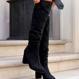 Bonnie Black Long Heeled Boots
