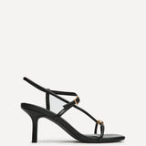 Immersed Black Heeled Sandals