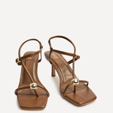 Immersed Tan Heeled Sandals