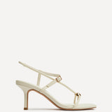 Immersed White Heeled Sandals